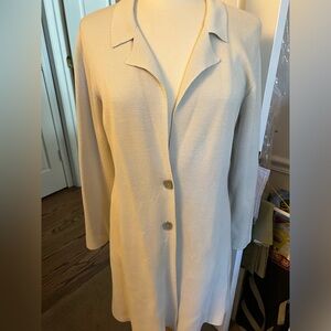 Eileen Fisher knit topper coat Size Medium